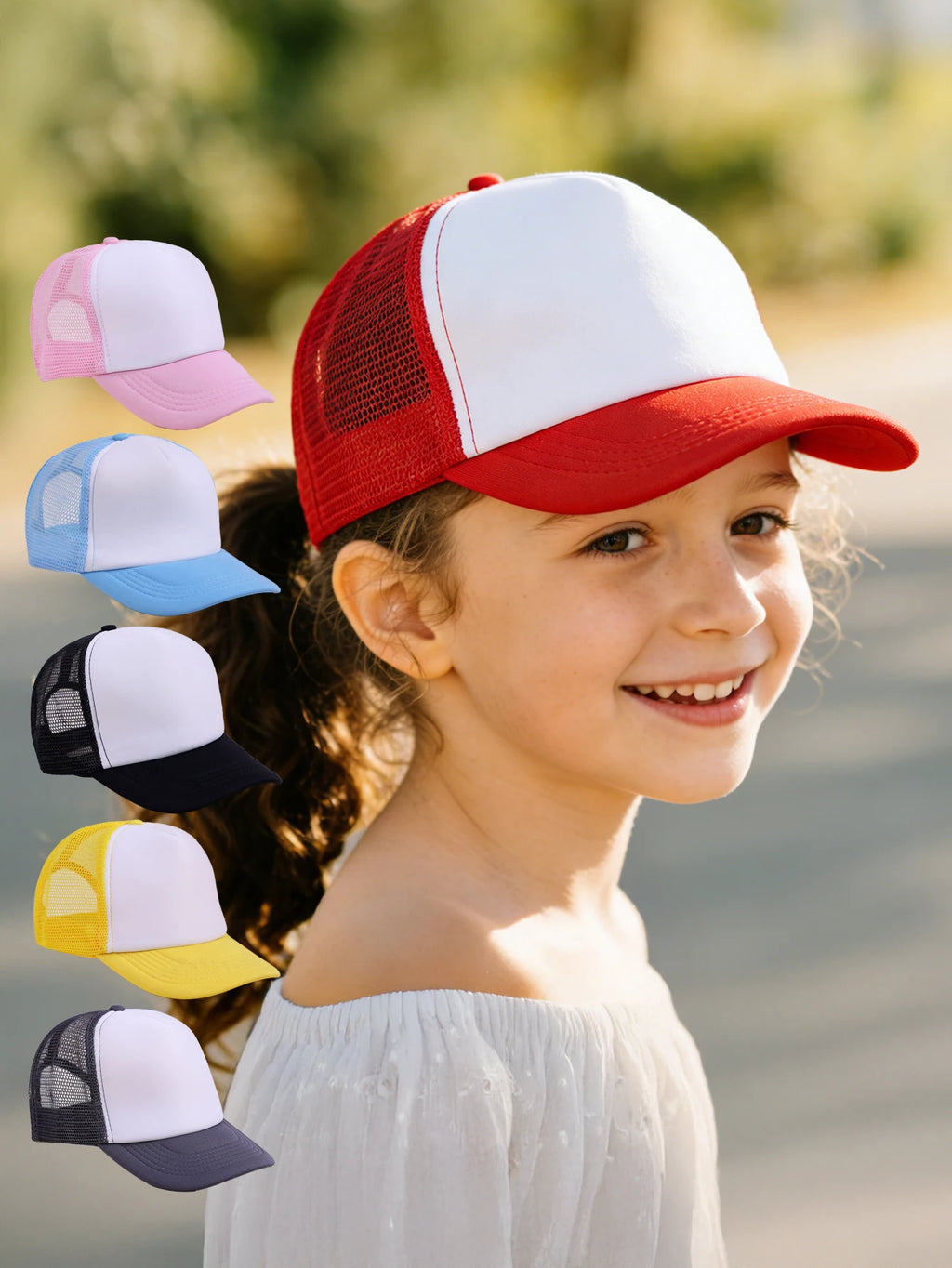 1pc solid color children's hat, suitable for boys and girls, baseball cap, sun hat, suitable for outdoor activities and daily we