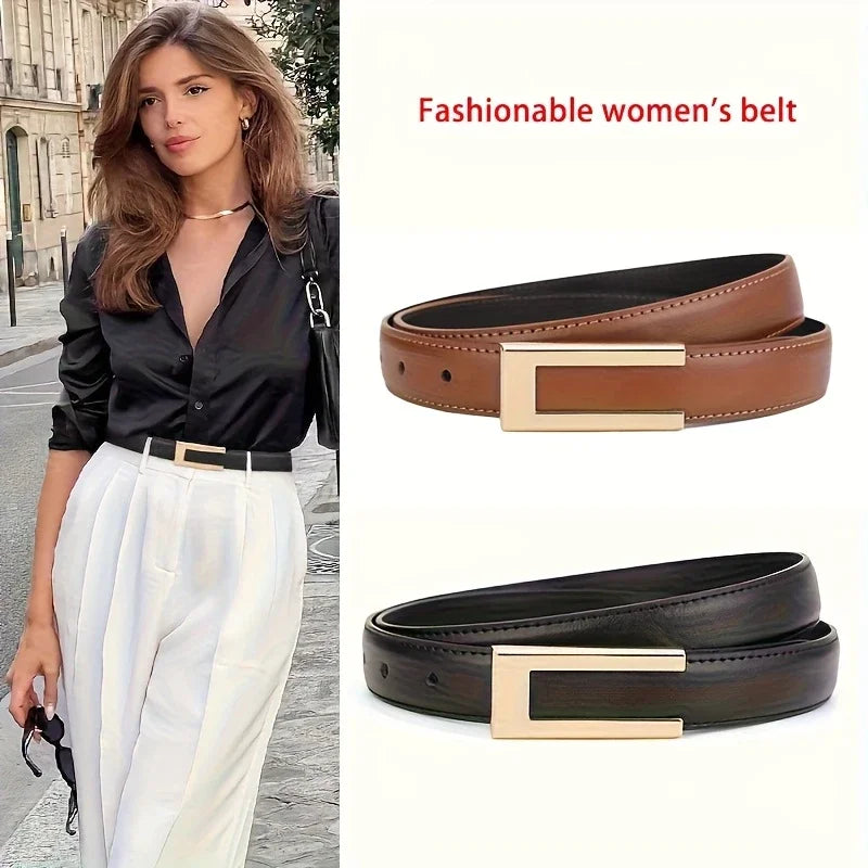 Women belt slim waist fashionable casual luxurious and adjustable belts suitable for dresses, jeans and belts for women
