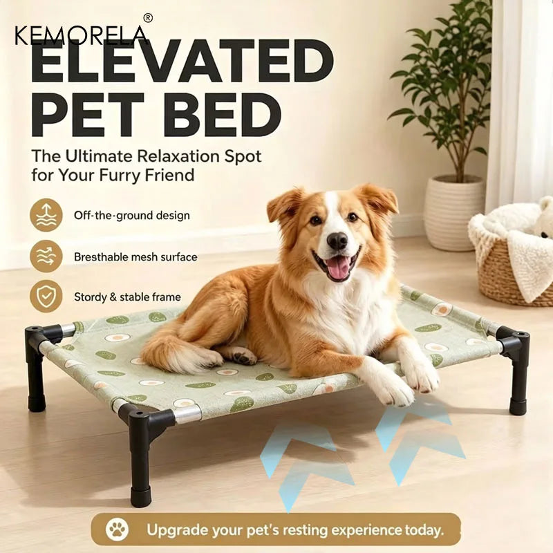 Elevated Pet Bed Breathable Pet Hammock Bed Detachable Washable Raised Cat Cot Moisture Proof Sleeping Bed for Small Dogs Kitten