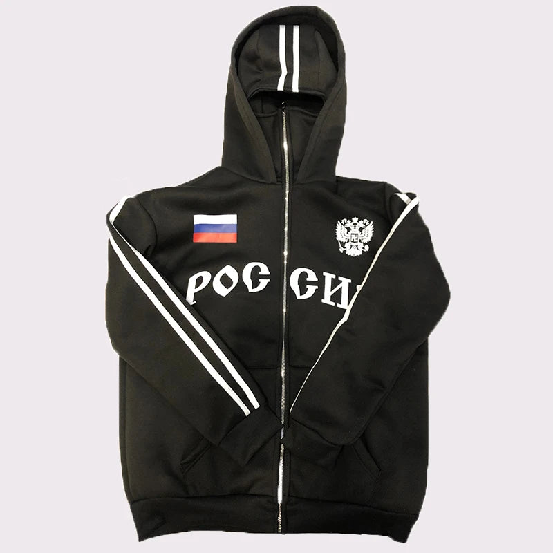 2025 new sports hoodie double hat design letter hooded cardigan autumn and winter men's and women's loose Y2K jacket jacket