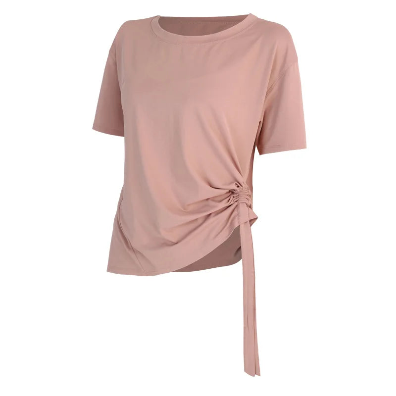 Sports Blouses Woman Dance Sports Practice Clothes Loose Fit Top for Fitness Female Short Sleeve Tee Training T-shirt for Women