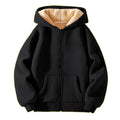 Thicken Girls Jackets Plush Velvet Fur Collar Kids Coats Children's Winter Warm Hooded Outerwear Teenager Fashion Padded Parka