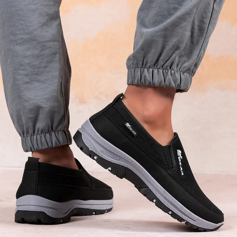 Men's Casual Retro Classic Loafers Outdoor Sports Lightweight Tennis Shoes Jogging Comfortable Wear-resistant Non-slip Slip-on