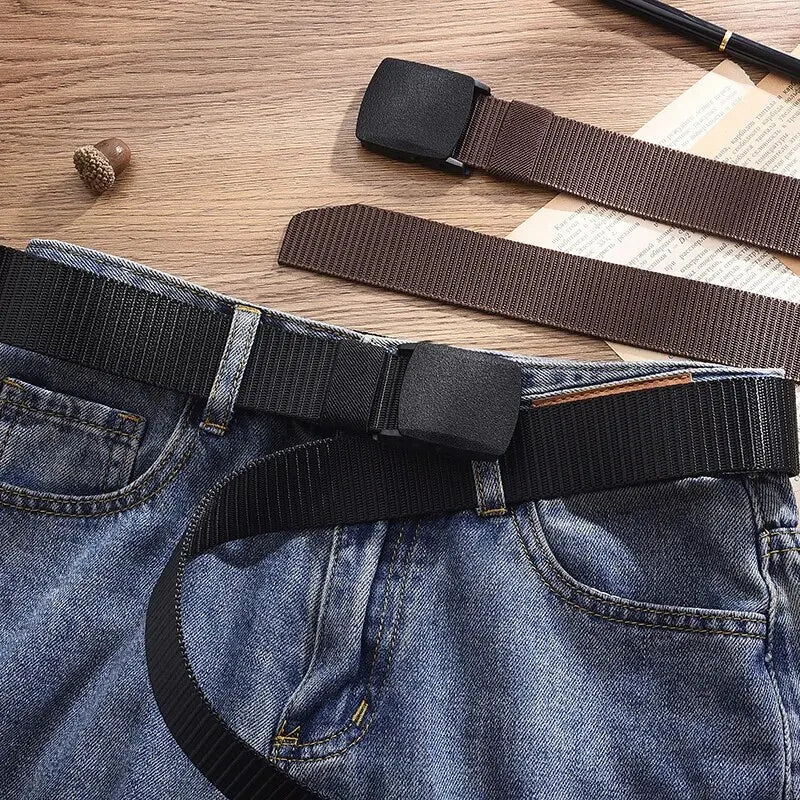 Men's Belt Outdoor Casual Canvas Belt Metal Free Training Nylon Tactical Belt With Pants Jeans Belt Sports Belts Decor For Men