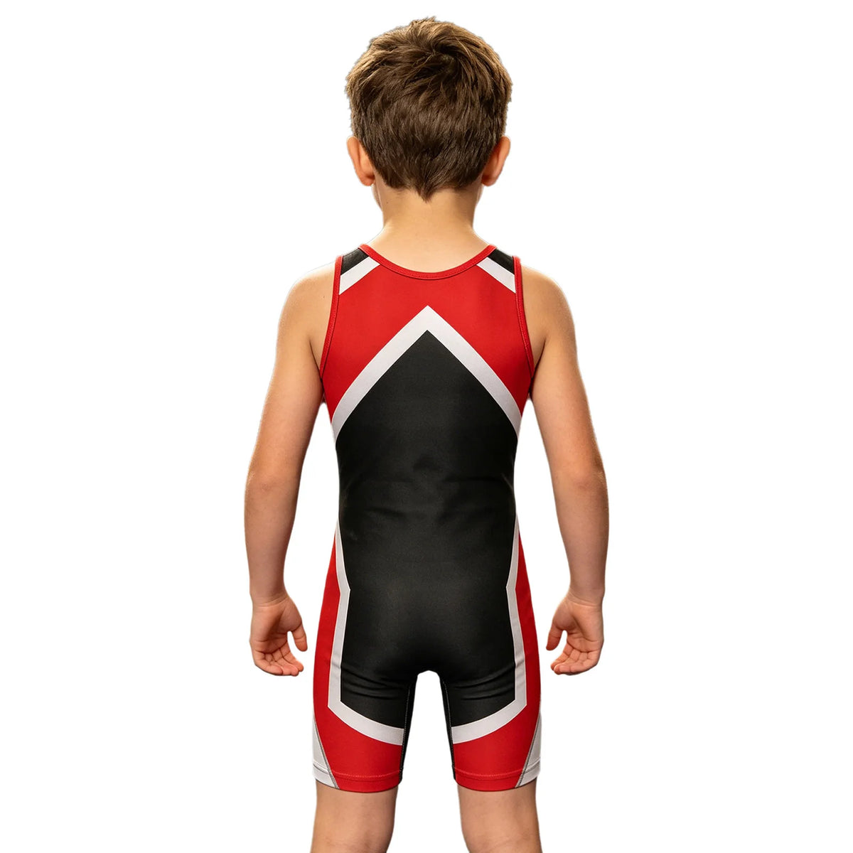 Kids Boys Wrestling Singlet Jumpsuit Sleeveless Color Block Bodysuit Sports Workout Gymnastics Leotard for Exercise Cycling