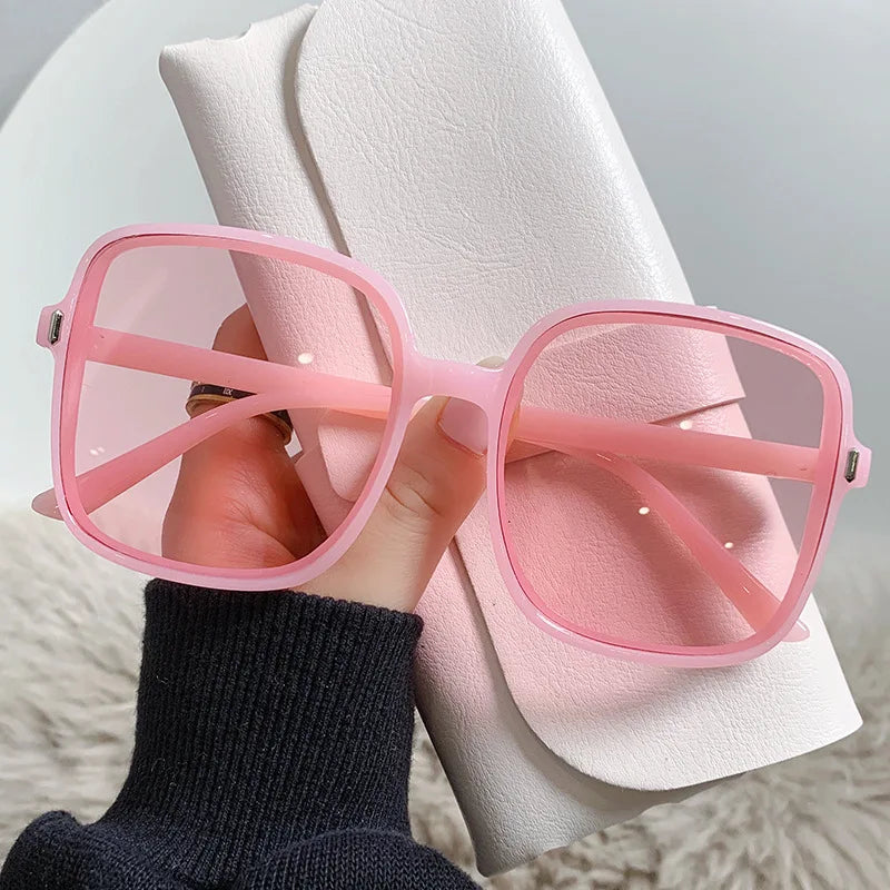 new model Oversized Sunglasses for Women Luxury Vintage Square Sun Glasses Classic UV400 Big Frame Lady Eyewear