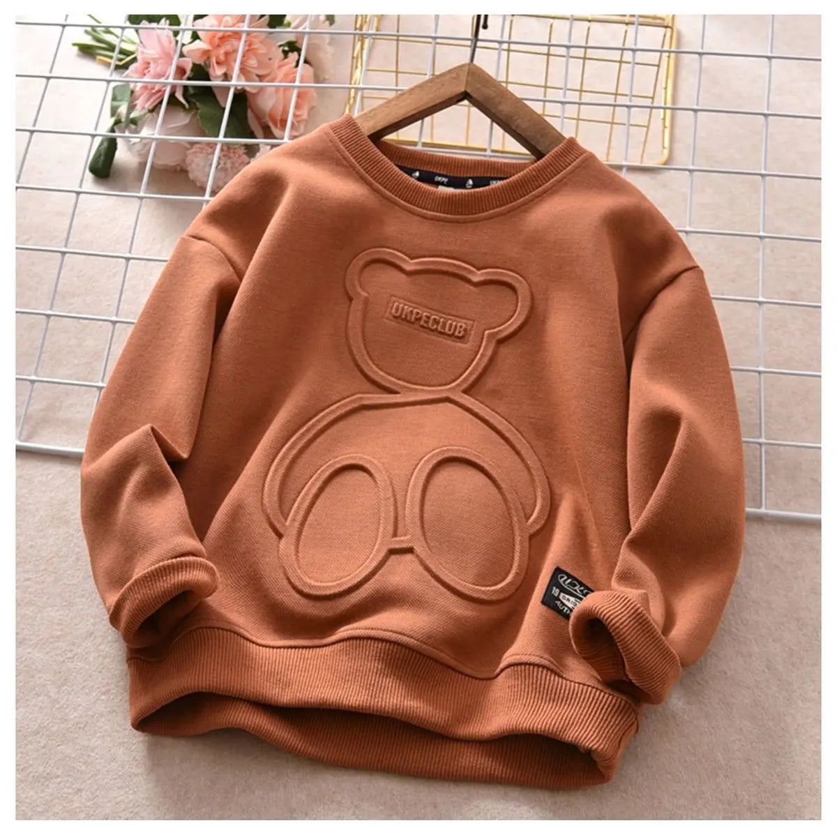 Children Boy Girl Cartoon Bear Sweater Kid Fall Winter Warm Sweatshirt Clothe Tops New Long Sleeve  Toddler Baby Bottoming Shirt