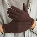 Men's Winter Velvet Gloves, Warm, Windproof and Cold-Proof, Touch Screen Cycling and Driving Gloves, 1 Pair