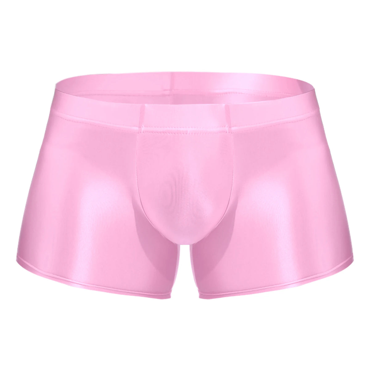 Swimwear for Men Low Rise Glossy Trunks Solid Color Boxers Shorts Homme Bathing Bottom Underpants Male Swimming Briefs Underwear