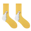 1 Pair Sock Women Mid Tube Socks Instagram Popular Trendy Creative Cute Duck Cartoon Cotton College Style High Tide Socks