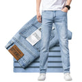 2026 Brand Top Classic Style Men Spring Summer Jeans Business Casual Light Blue Stretch Cotton Denim Male Trousers