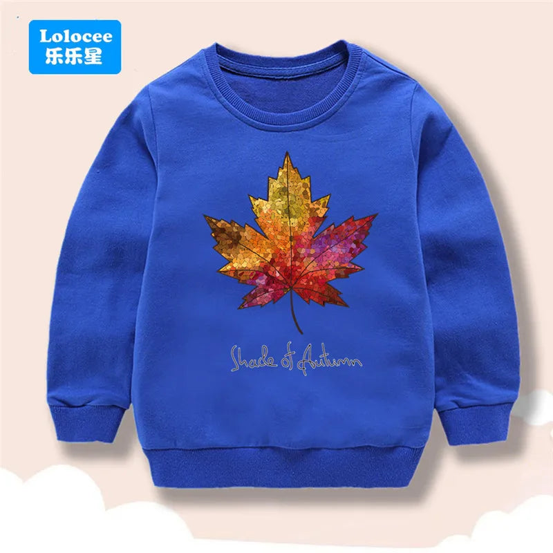 Kids Sweatshirt Long Sleeve Lemon Bicycle Print Cute Cartoon Pullover Casual Toddler Top Children's Spring Autumn Clothes NMDC1