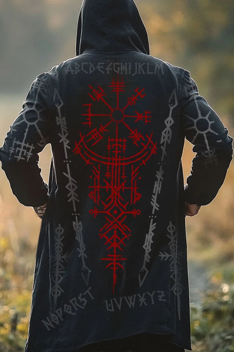 New style hoodie2025Cross-border European and American Style Men's Hoodie Cardigan Tough Guy No Zipper Printed Halloween Hooded