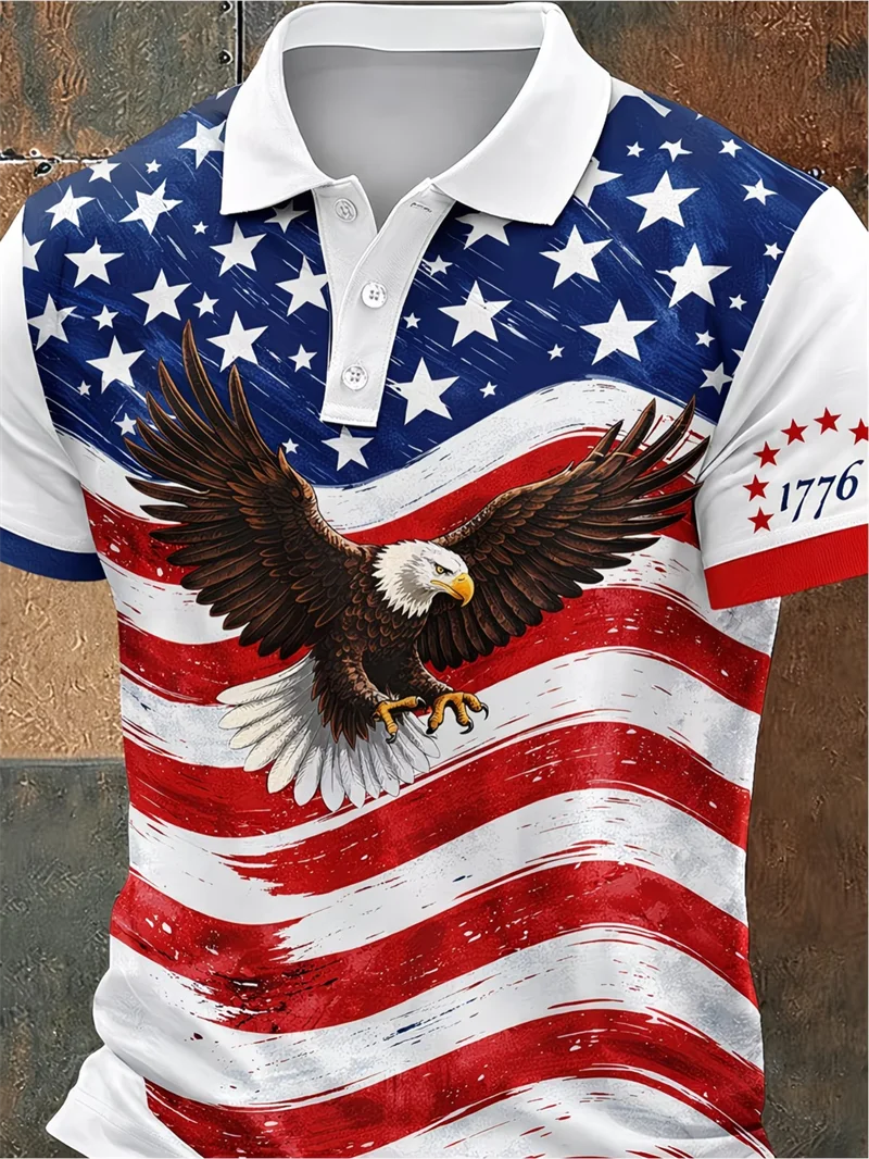 Couple Matching Usa 250 Patriotic Polo Shirt Men Women American Flag Statue Of Liberty Print Casual Breathable Sportswear Polo