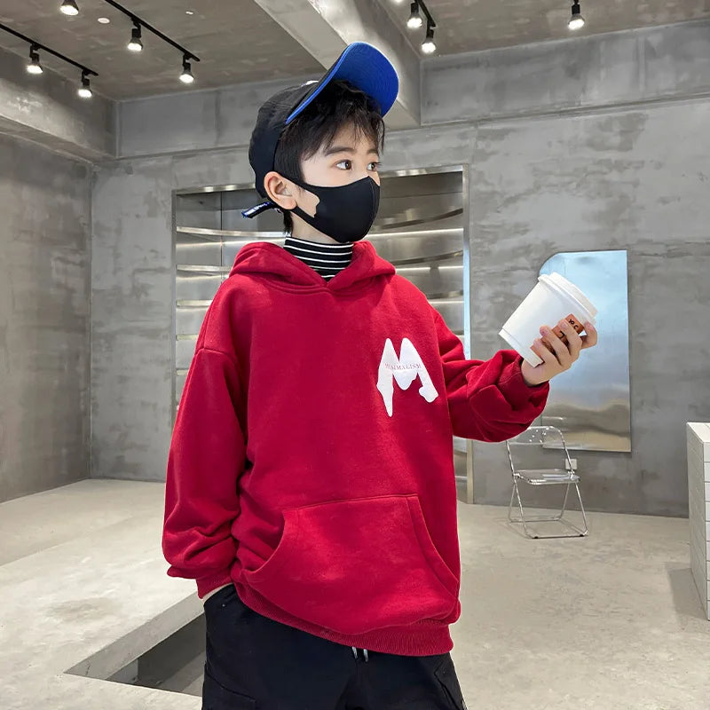 High Quality New Style Children Fashion Hoodies for Boys Casual Sweatshirt School Kids Spring Clothing Outfit Tops Age 5-14 Y