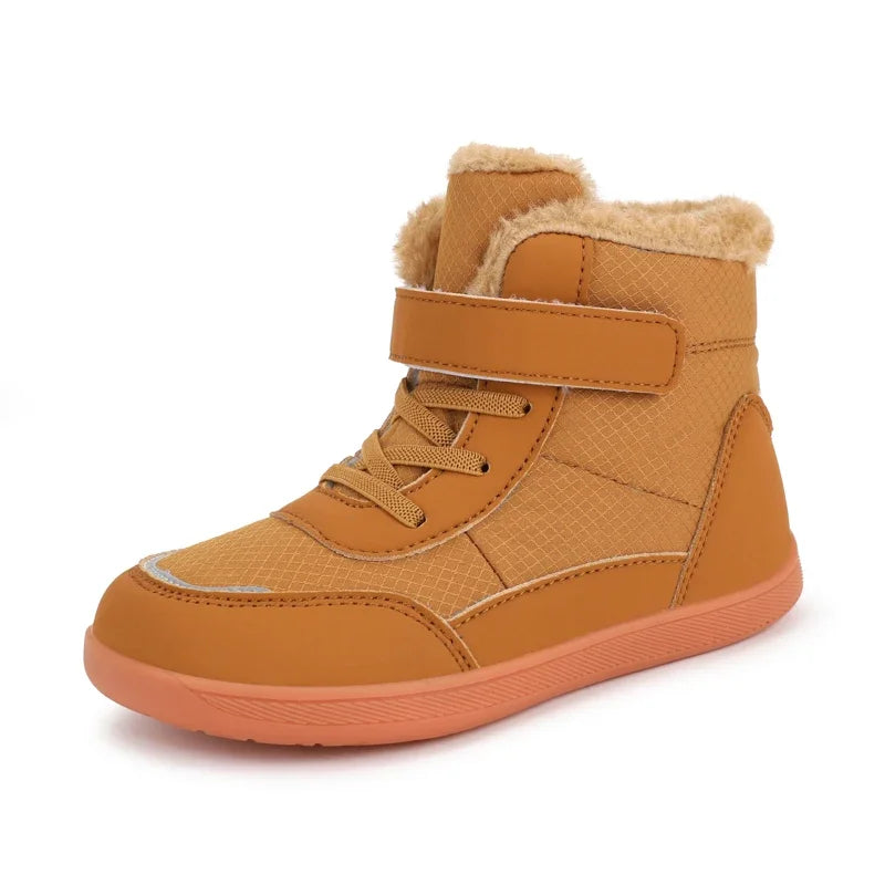 New Kids Wide Toe Barefoot Snow Boots | Boys/Girls Winter Minimalist Sneakers | Girls Boys Warm Boot Toddler Little Big Kids