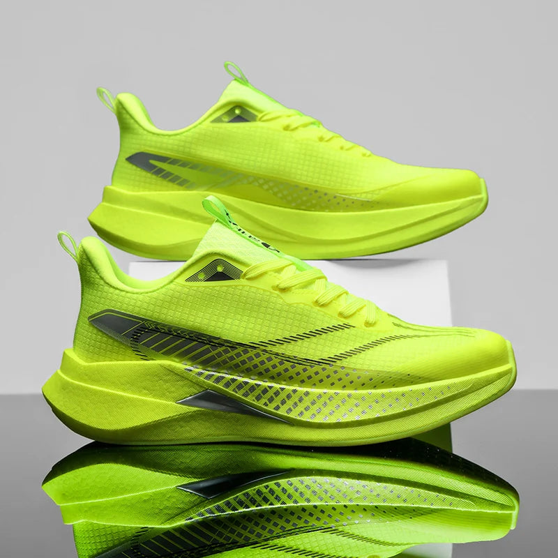 Men's Sports Shoes Full Palm Carbon Plate Road Running Shoes Men's and Women Marathon Shock-absorbing Athletics Training Shoes