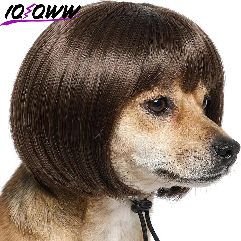 Cat Wig Accessories Dog Headdress Funny Costume Puppy Cosplay Dress Up Cute Pet Wig Cosplay Funny Props Head Accessories