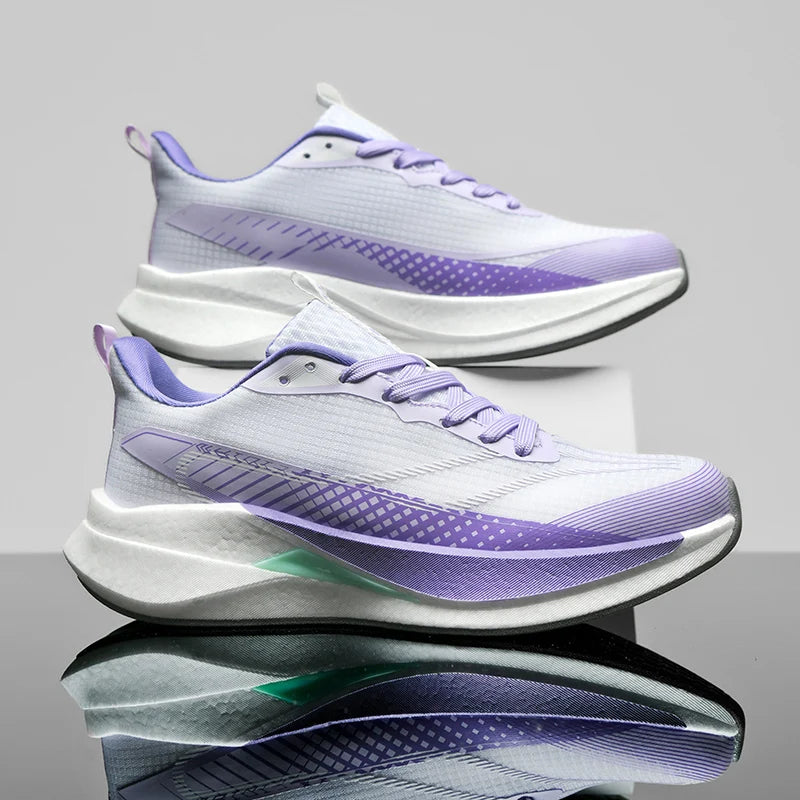 Men's Sports Shoes Full Palm Carbon Plate Road Running Shoes Men's and Women Marathon Shock-absorbing Athletics Training Shoes
