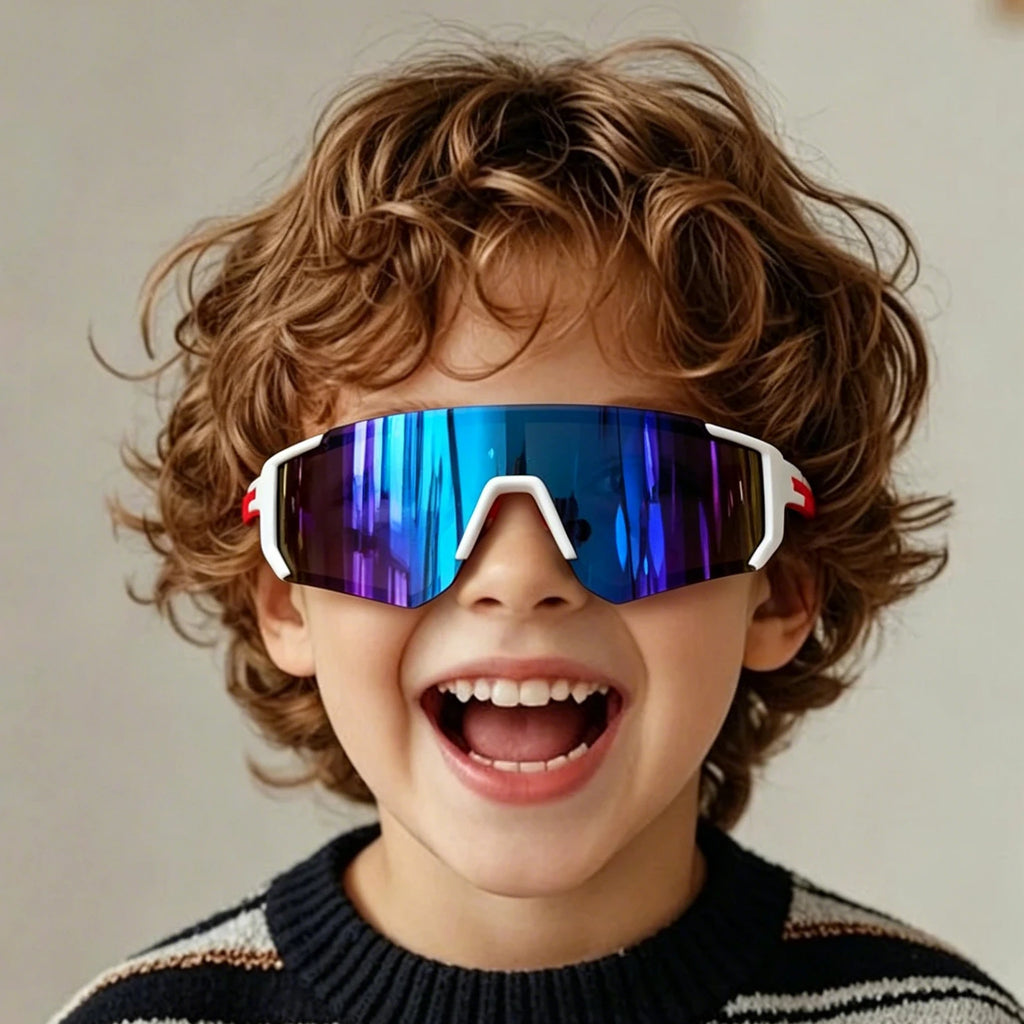 Cycling Sunglasses For Children Boys Girls Eyewear Fashion Windproof Outdoor Sports MTB Riding UV400 Goggles