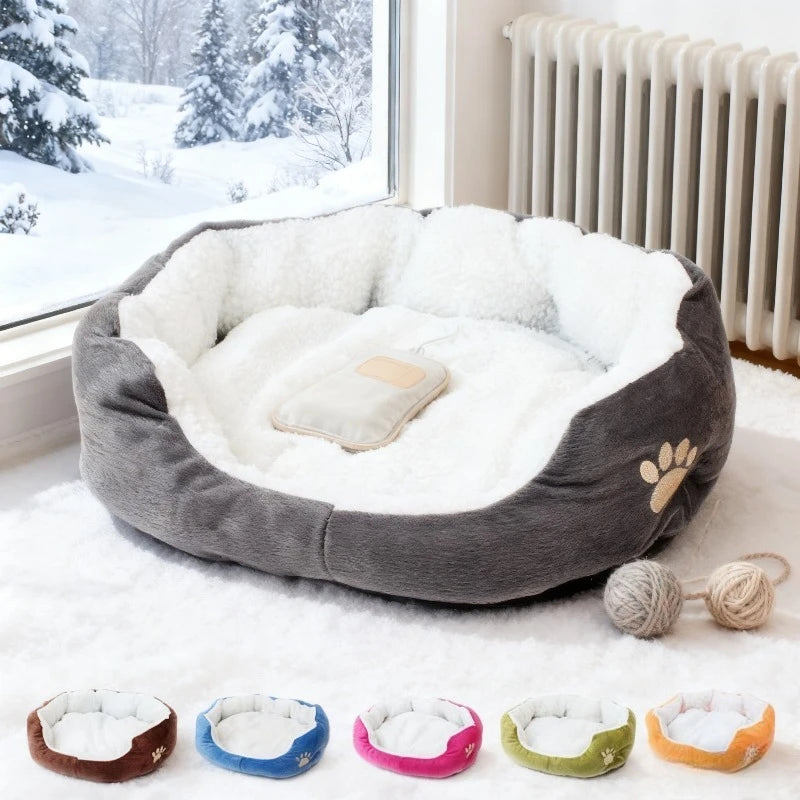 Plush Sherpa Dog Bed Soft Pet Bed for Small Large Dogs Cozy Bear Design Pet Bedding Supplies