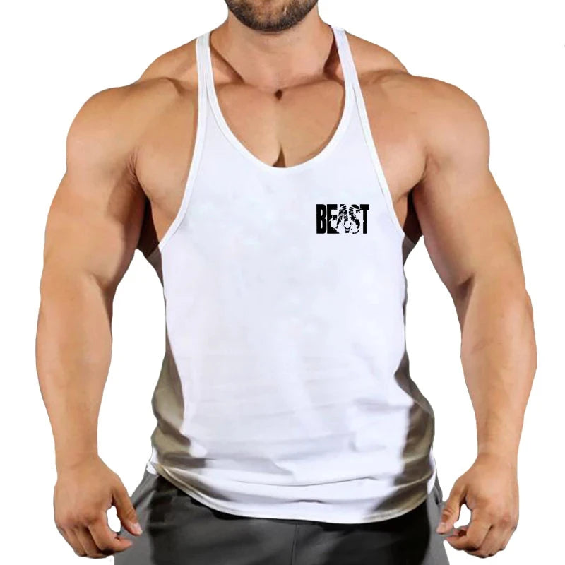 Men's Vest Sportswear Singlet Brand Vests Bodybuilding and Fitness Stringer Singlets Undershirt Man Clothing Muscular Shirt Gyms