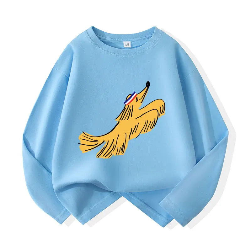 kids shirts 2025 new autumn full sleeve baby girls tops boys tees cotton children clothing cartoon kids t-shirts