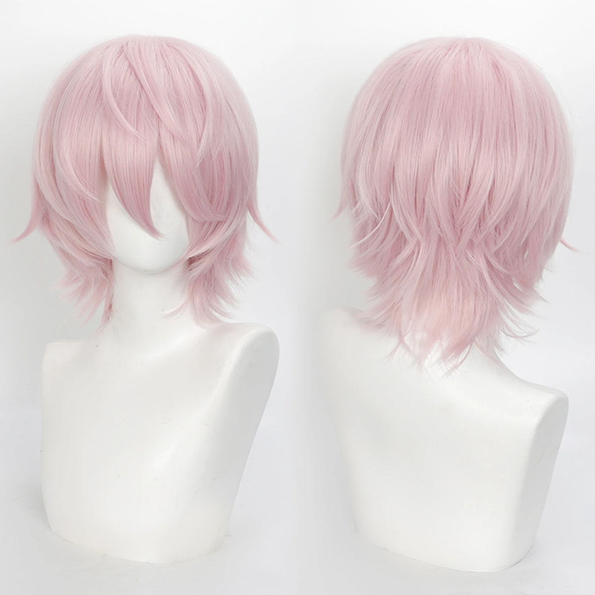 Short Wavy Bob Synthetic Wig with Air Bangs Heat Resistance Shoulder Length Curled 14inch Wigs for Daily Use Cosplay for Women
