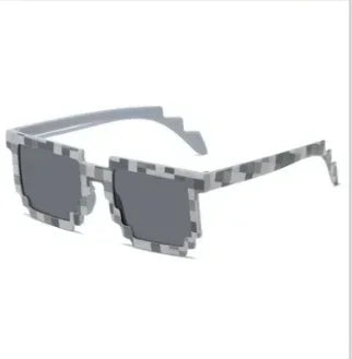 Kids and Adults Sunglasses Cosplay Action Game Peripheral Toy Square Glasses Pixel Mosaic Sunglasses Thug Life Sunglasses Gifts