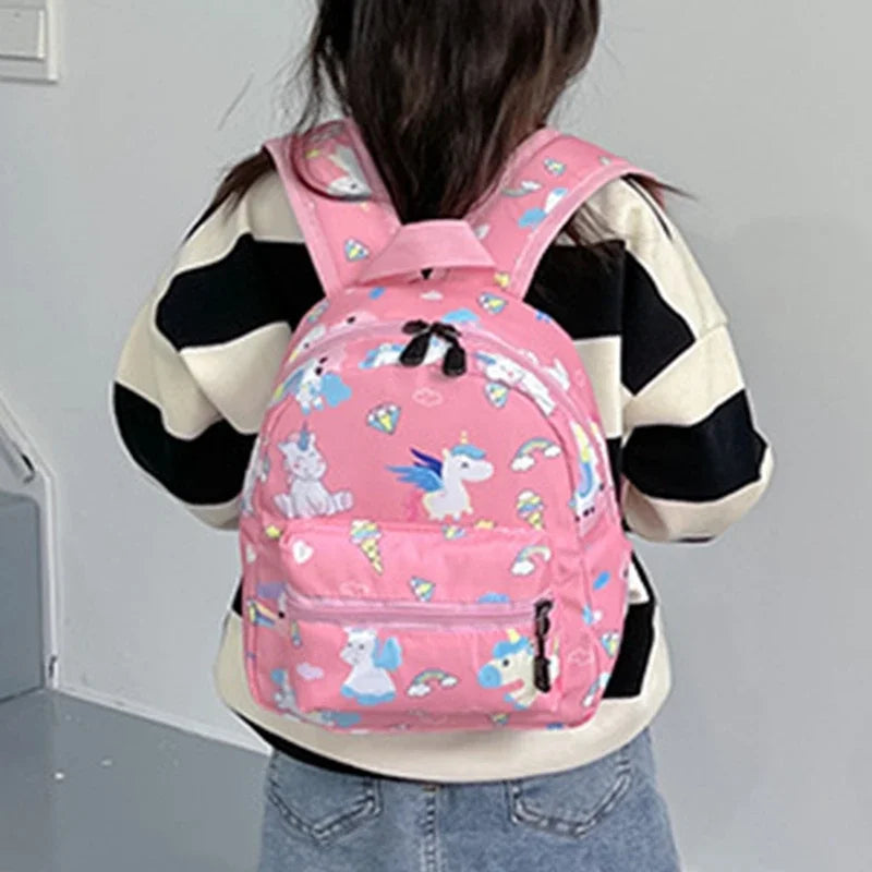 Children Backpack Cartoon Dinosaur Unicorn Pattern Baby Cute Kindergarten Schoolbag Waterproof Kids Bags Boys Girls Backpacks
