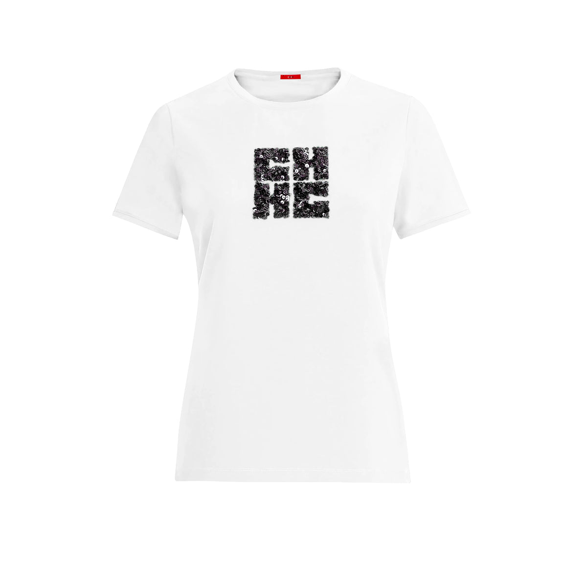 New Women's T Shirts Short Sleeve O Neck Casual Temperament Sequin Design Cotton Female Tops Summer Women Tee Tops