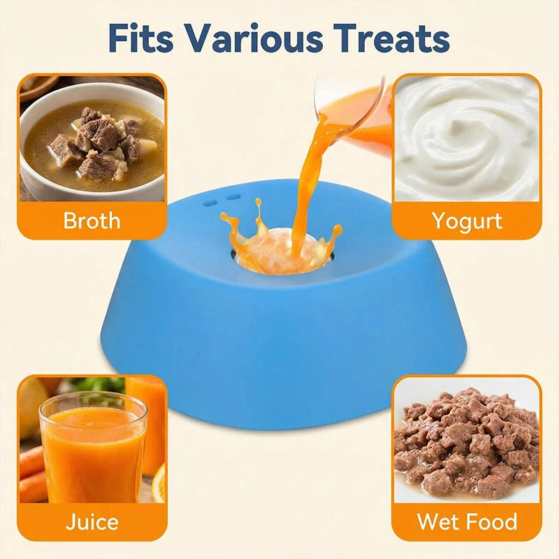 Pet Lick Mat Slow Feeder Bowl Anti-Overflow Feeding Ball for Dogs Cats