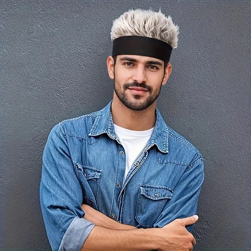Novelty man's hairpiece hat, unique man's hairpiece knitted hat, hip-hop fashion snap-back hat, man's party cosplay accessory