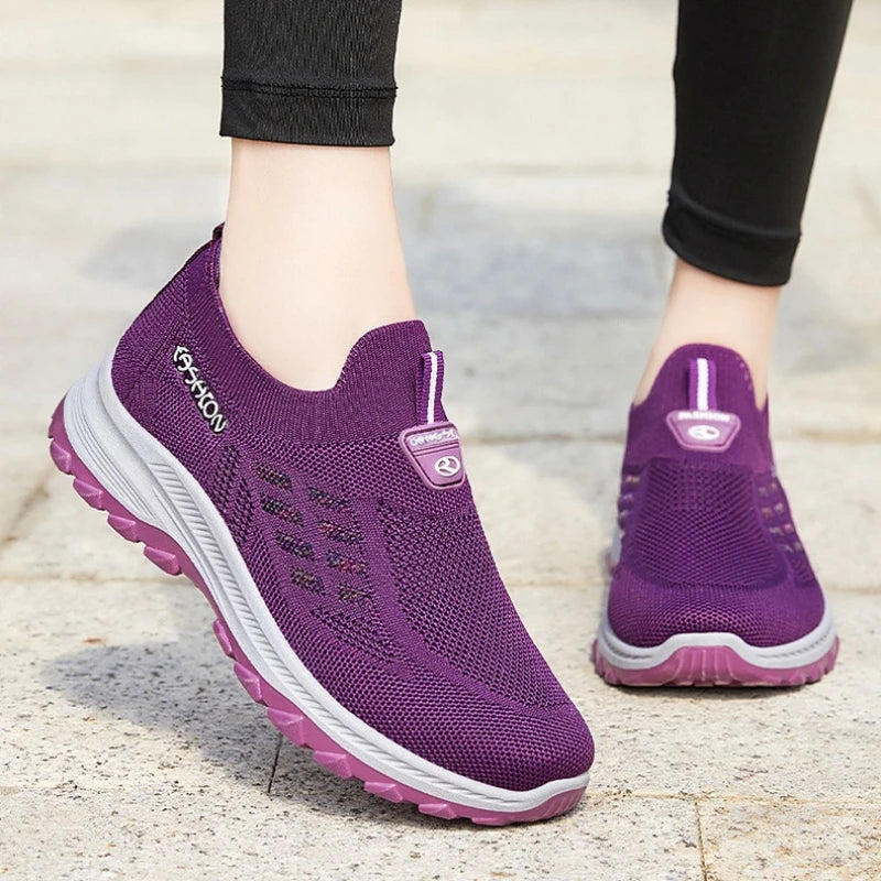 Women's Casual Sneakers Summer Soft Sole Outdoor Running Shoe Non Slip Breathable Comfortable Mom Shoes New Platform Women Shoes