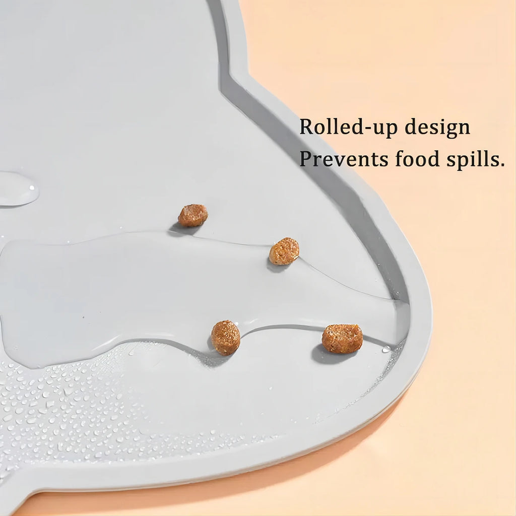 Pet Food Feeding Pad Silicone Pet Feeding Dog Cat Bowl Food Mat Non-Stick Waterproof  Puppy Feeder Tray Water Cushion