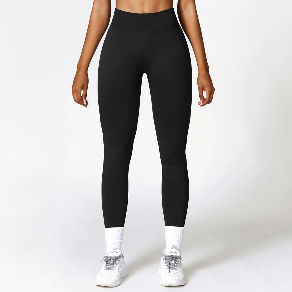 Women Athletic V Back Leggings Gym Outfit Fitness leggins Outdoor Yoga Pants Butt Lifting Sports Tights Nylon