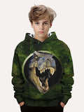 Children's Clothing Hoodies Kids Clothes Boy Children Top Long Sleeve Cartoon Dinosaurs Print Spring And Autumn Outdoor Clothes