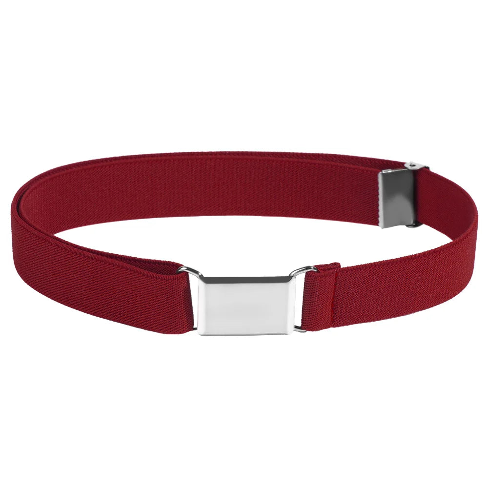 Kids Stretch Waist Belt With Buckle Elastic Belts Girl Adjustable Elastic Canvas Waistband 75*2.5cm