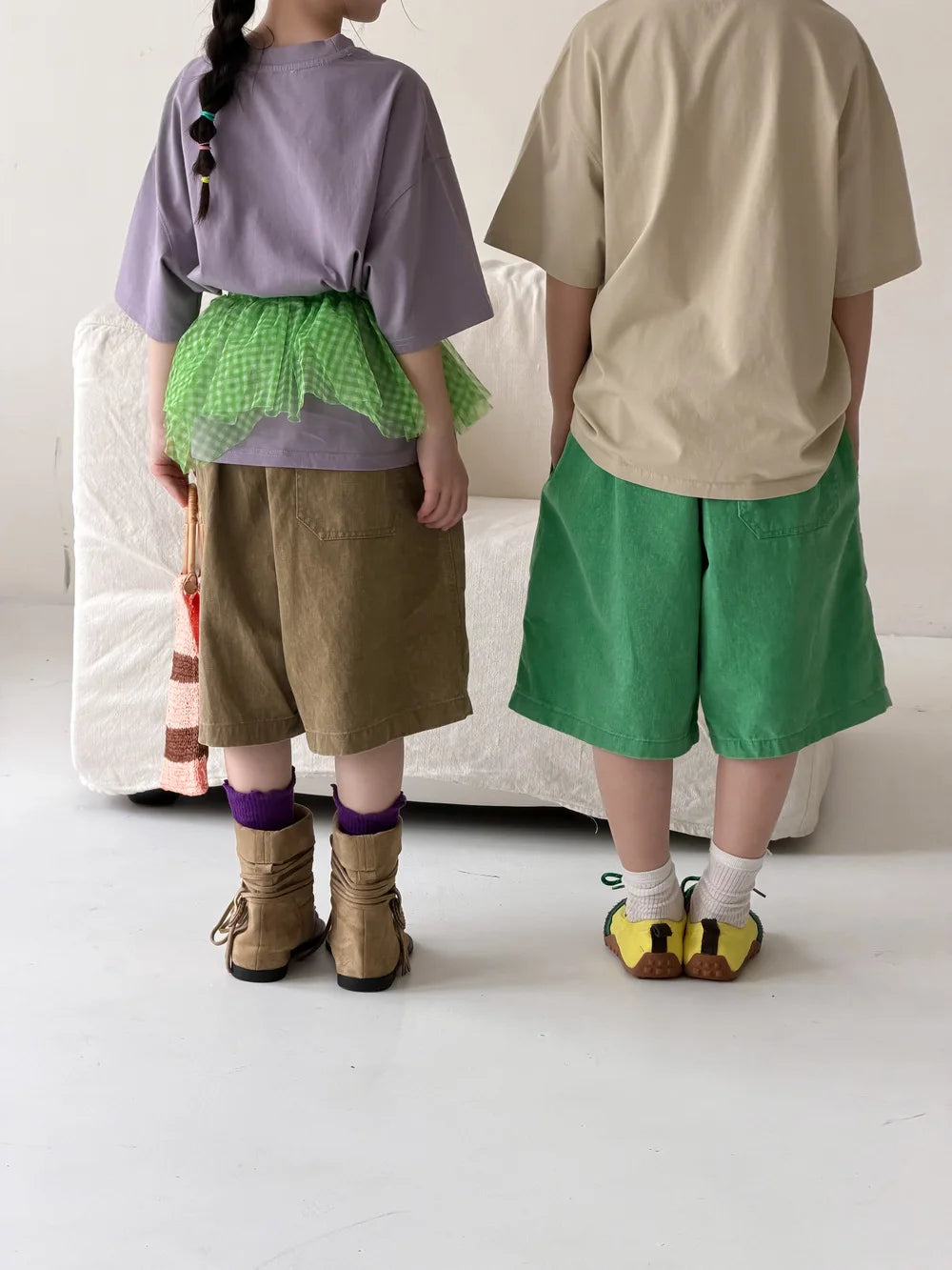 Kids Pants 2026 Summer Boys and Girls Korean Version Solid Color Casual Five Quarter Pants Kids Loose and Versatile Shorts