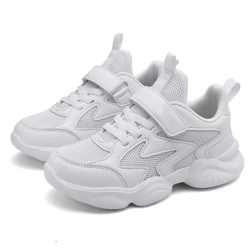 White Kids Shoes For Boys And Girls Fashion Children Comfortable Breathable Sneakers Non-slip School Casual Walking Footwear