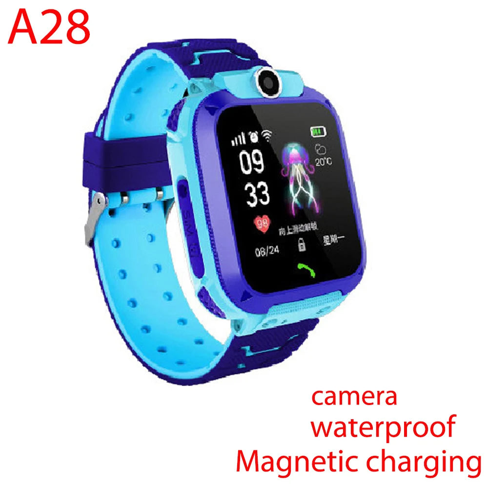 2025 Kids Smart Watch Waterproof SOS Antil-Lost Phone Watch SIM Card Location Tracker Child Smartwatch Kids Gift For IOS Android