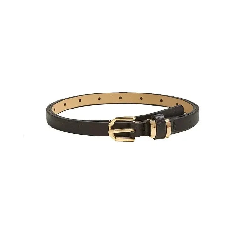 Designer Fashion Belts for Women Black PU Leather Waist Belt Ladies Strap for Dresses Stylish Belt Female Accessory CY06