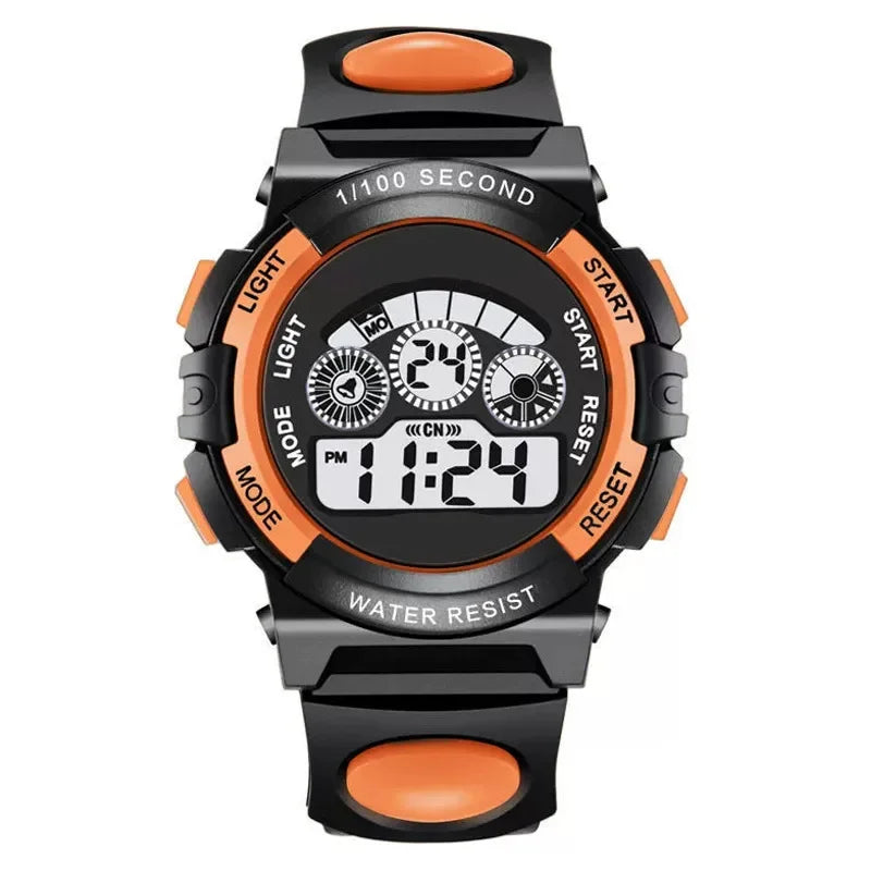 Kids Digital Watch Waterproof LED Luminous Sport Silicone Strap Children Boy Girl Multi-Function Alarm Stopwatch Calendar Clock