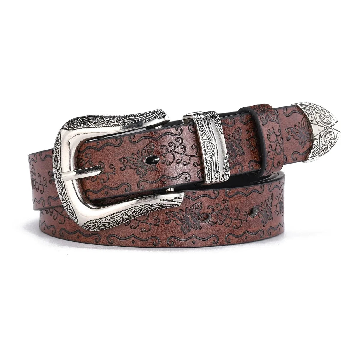 Women Belts For Jeans Dresses Pants Ladies Leather Waist Belt with Gold Buckle