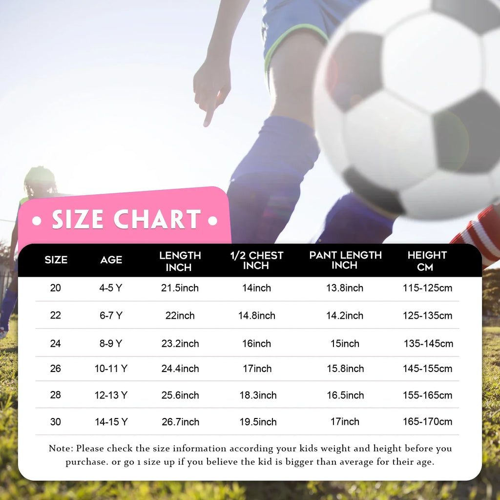 Soccer Jerseys Kids Ro_nal_do7#10 Football Sports Fan for Boys Girls Youth Soccer Shirts and Shorts Set for 4-14 Years