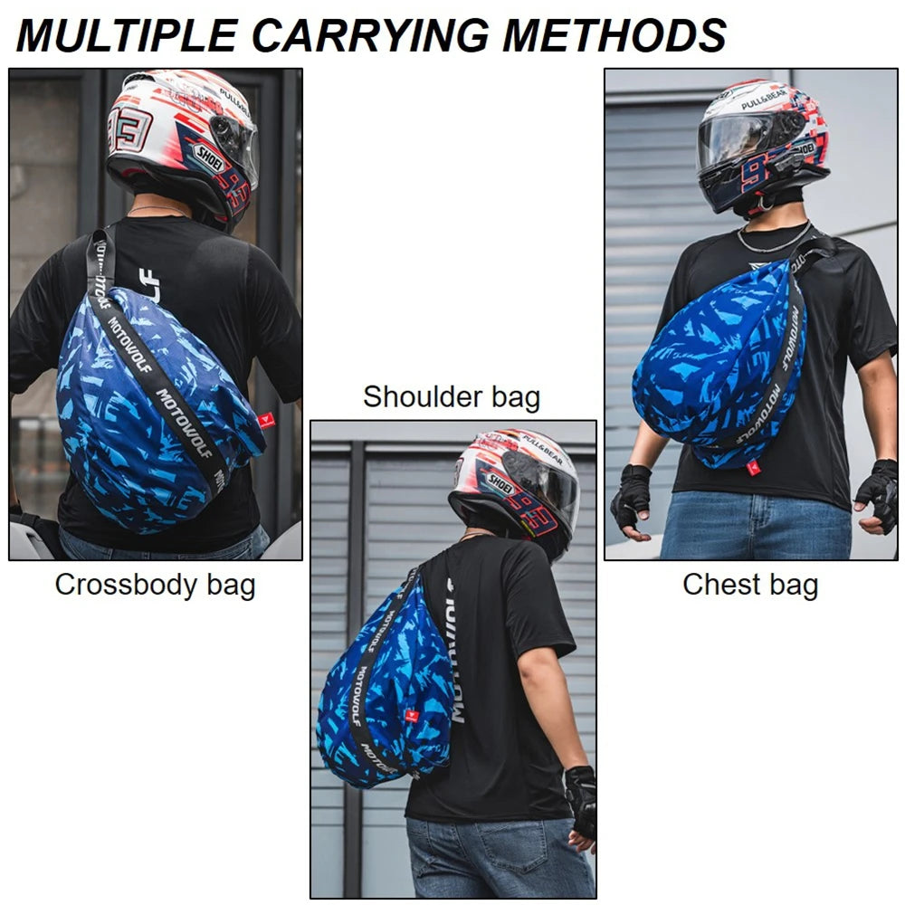 Simple Style Motorcycle Helmet Bag for Men Women Full Face Helmet Backpack Outdoor Sport Cycling Travel Bag Water-Repellent
