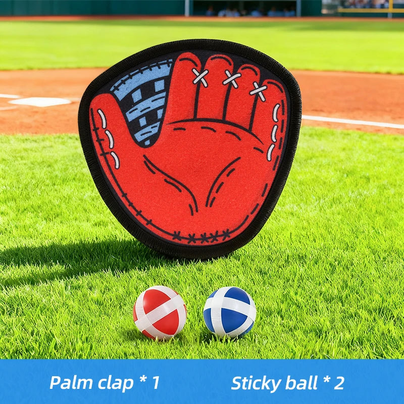Kids Baseball Glove 3–12Y Beginner Soft Leather Non‑Slip; Red/Blue/Green; 2 Velcro Balls; Outdoor/Kinder; Boys & Girls; Christ