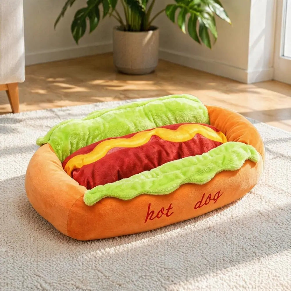 Pet Bed Hot Dog House Lounger Bed Kennel Mat Soft Fiber Pet Dog Puppy Warm Removable Washable Waterlon for Cats