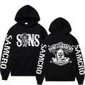Sons of Anarchy Double Sided Graphic Hoodie Men Hoodie Sweatshirt Men Womnen Fashion Design Pullover Men's Fleece Hoodies