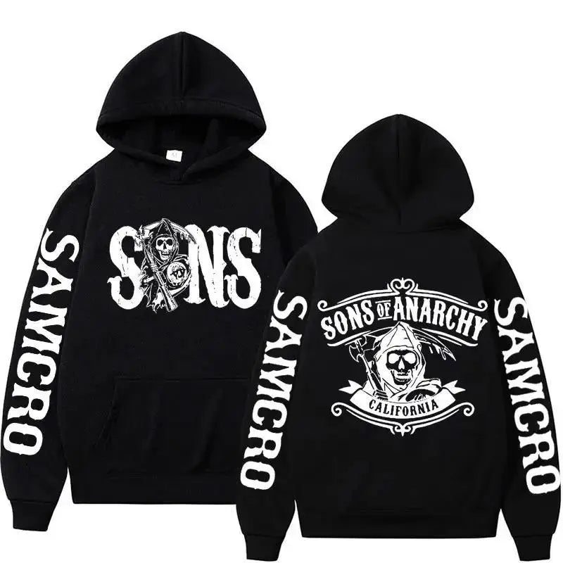 Sons of Anarchy Double Sided Graphic Hoodie Men Hoodie Sweatshirt Men Womnen Fashion Design Pullover Men's Fleece Hoodies
